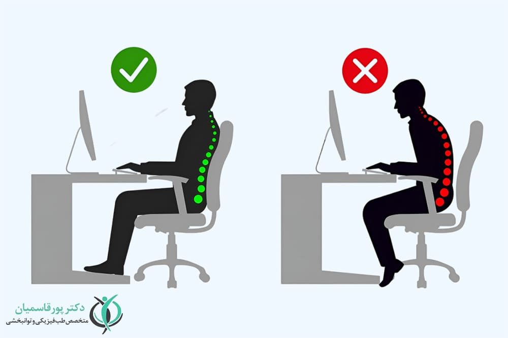 درد لگن و باسن به دلیل بد نشستن