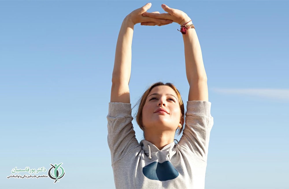 کشش شانه برای بهبود دیسک گردن